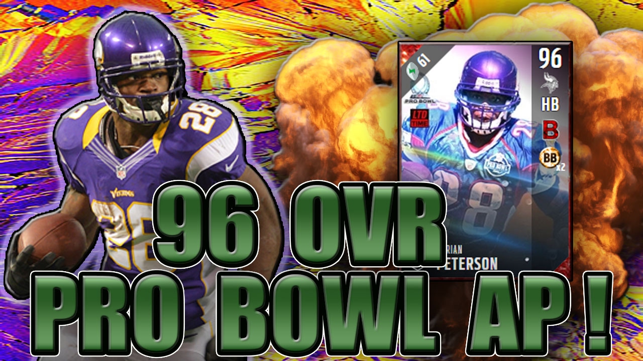 96 OVR ADRIAN PETERSON GOES OFF WITH 4 TDS! - MADDEN NFL 17 ULTIMATE TEAM
