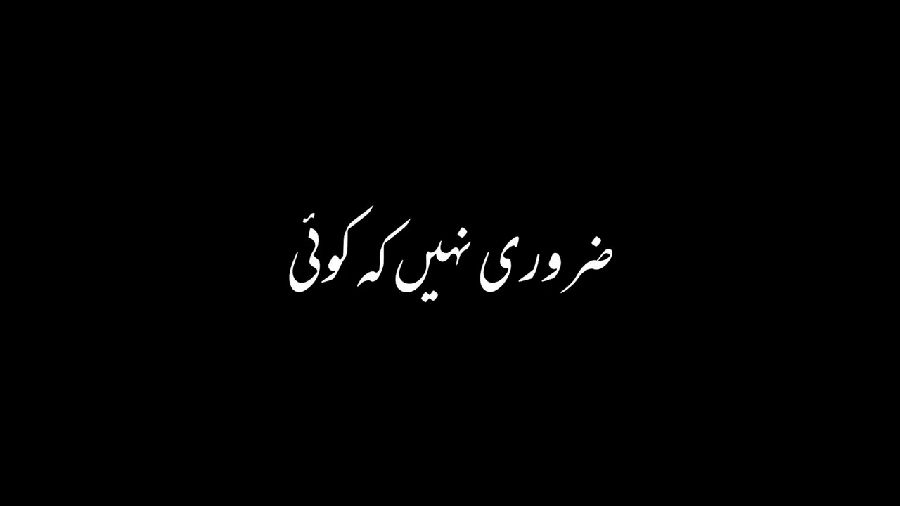 New Black Screen Urdu Lyrics Poetry 🖤||Shah Writes||