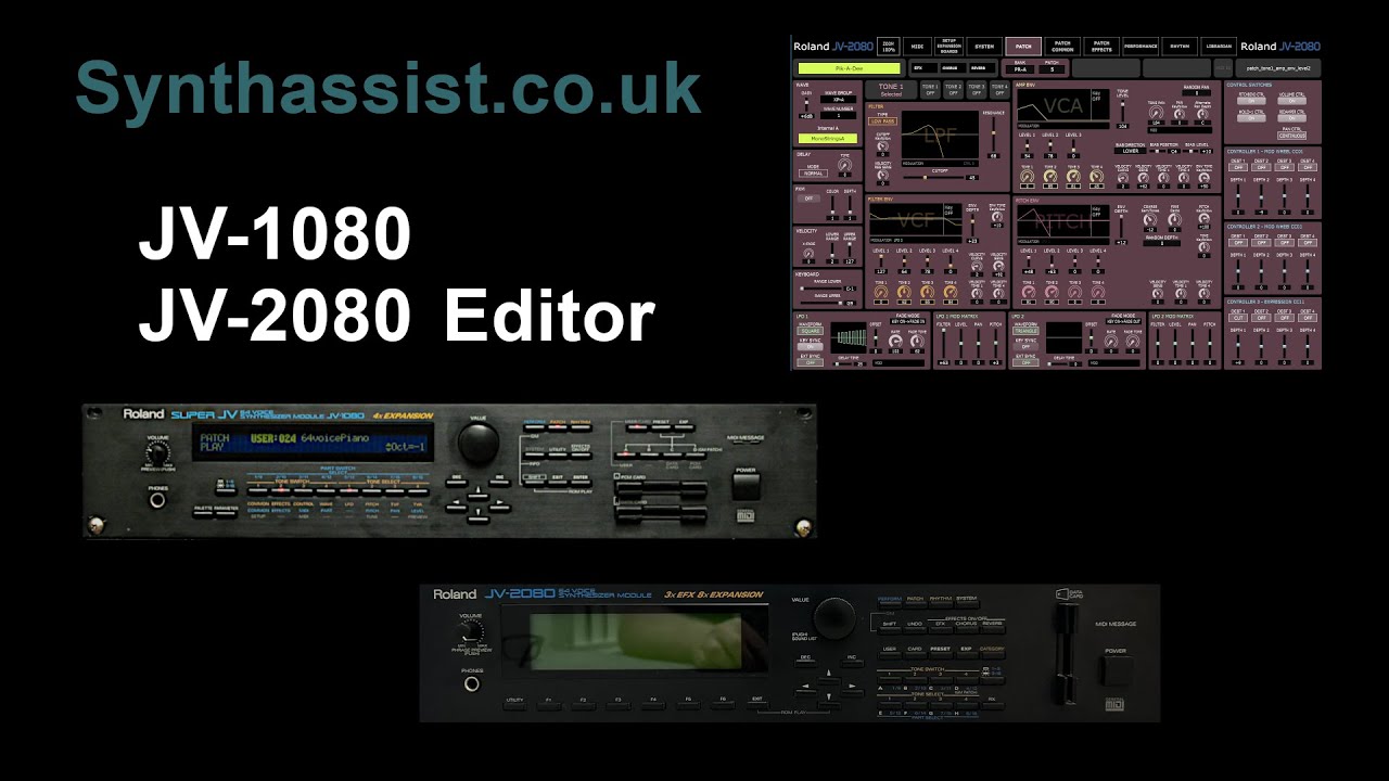 Roland JV-2080, JV-1080 & JV-1010 Editor & Librarian