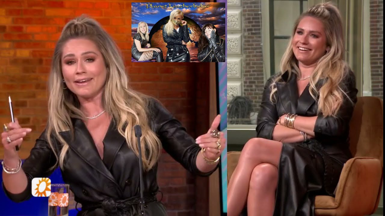 Nikkie Plessen in Leather Dress