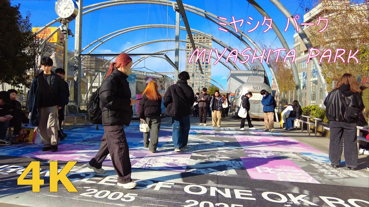 【4k】ONE OK ROCKにジャックされた💗ミヤシタパークを散歩🐶Tokyo walk-MIYASHITA PARK