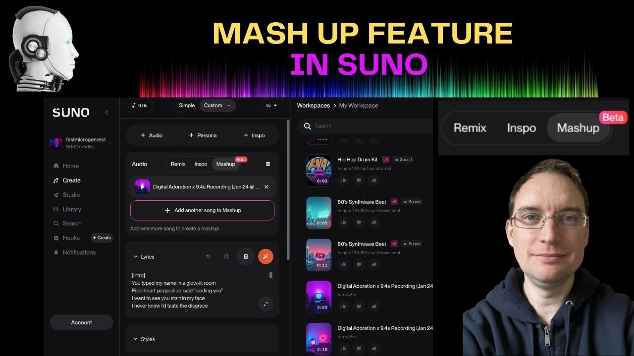 Suno - Mashup (Новая функция)