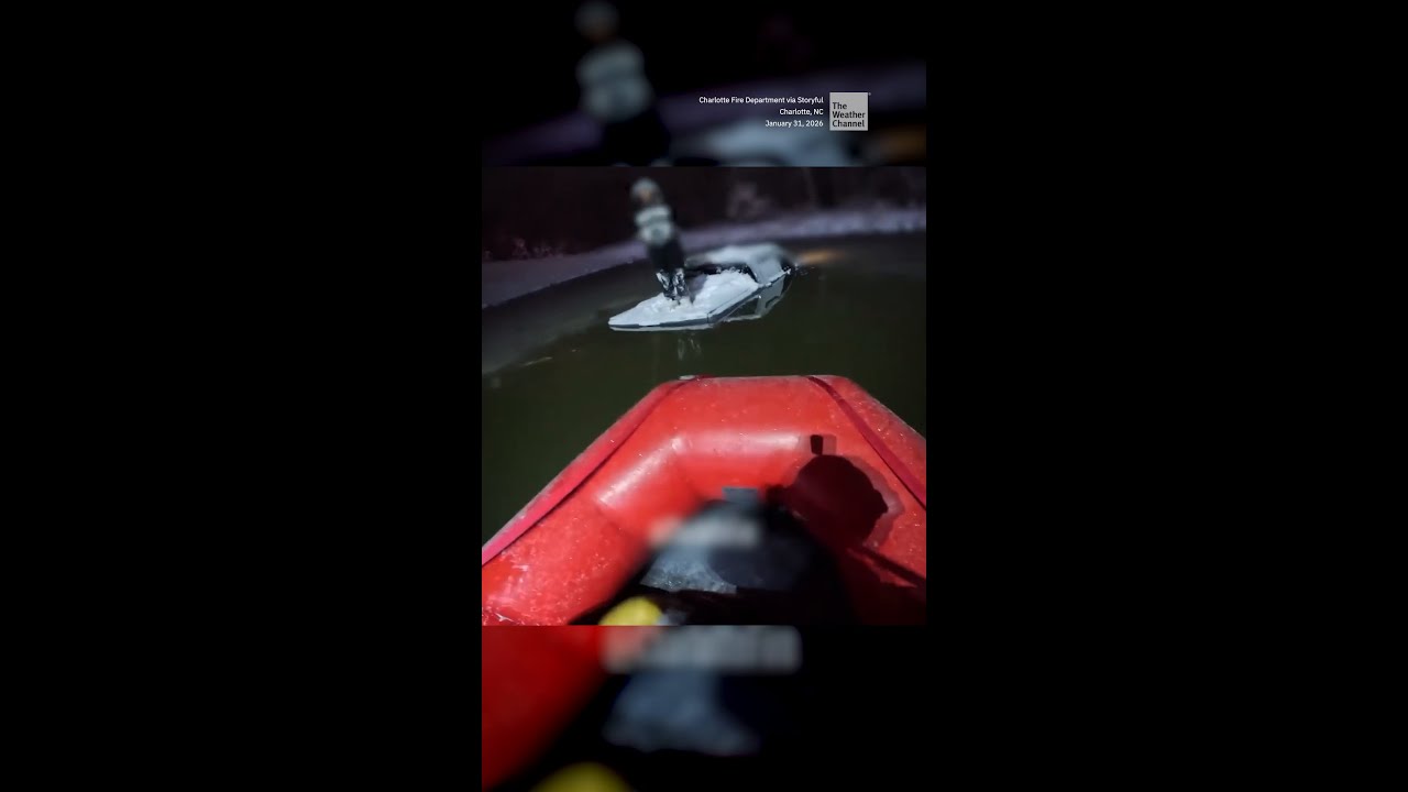 Dramatic Rescue: Pickup Plunges Into Frigid Pond