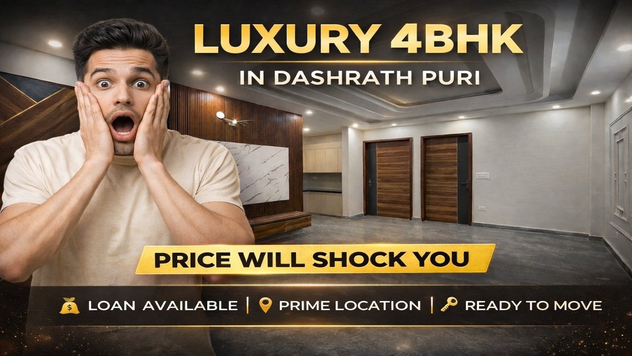 4BHK Premium Flat in Dashrathpuri Delhi 🏡 Near Metro | Lift, Parking, Loan Available