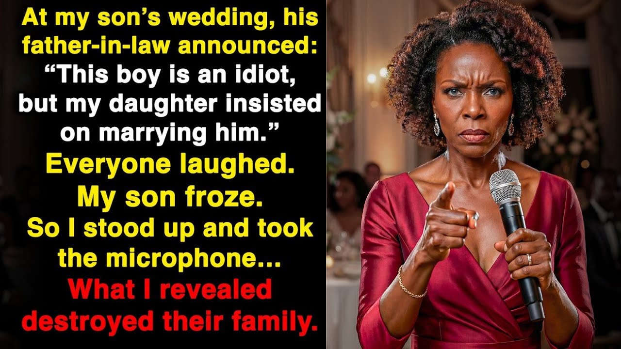 His father-in-law called him an idiot at the wedding — so I revealed a secret that shattered them.