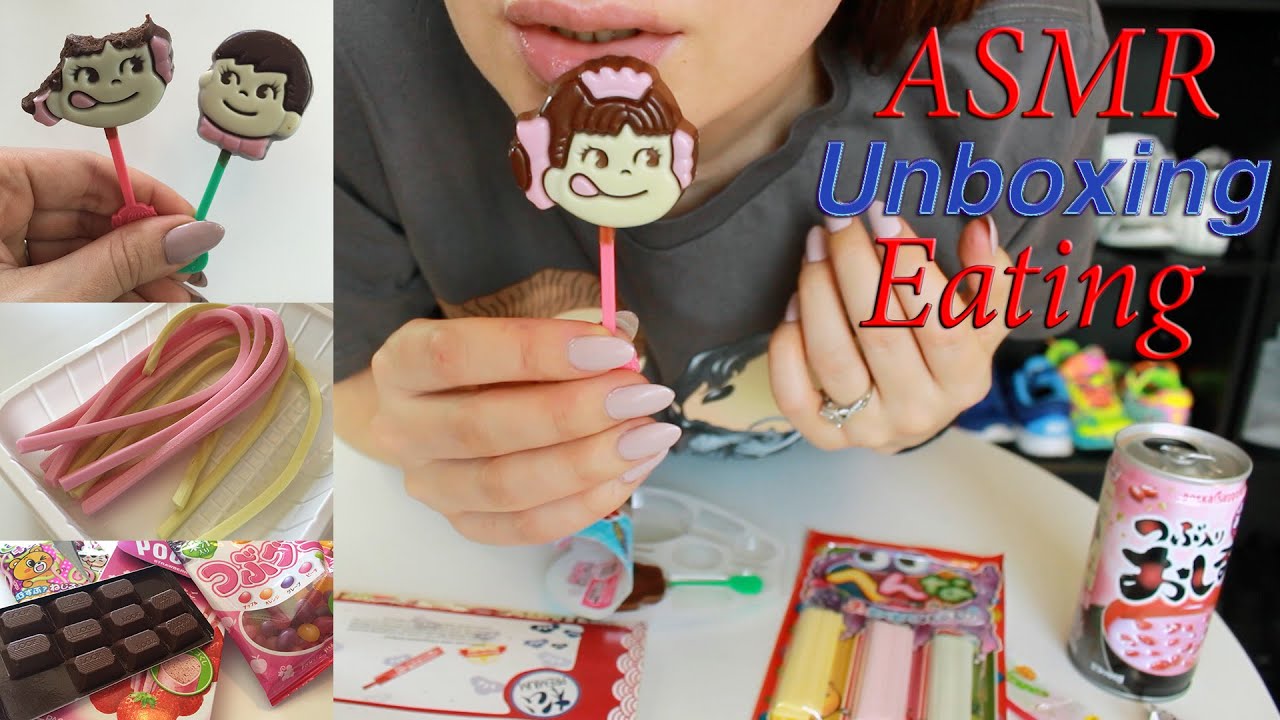 ASMR Unboxing/Eating sounds (TokyoTreat)