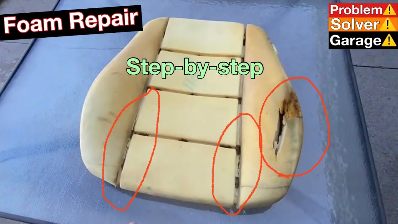How to repair car seat foam. How to fix car seat cushion. Car seat cushion repair.