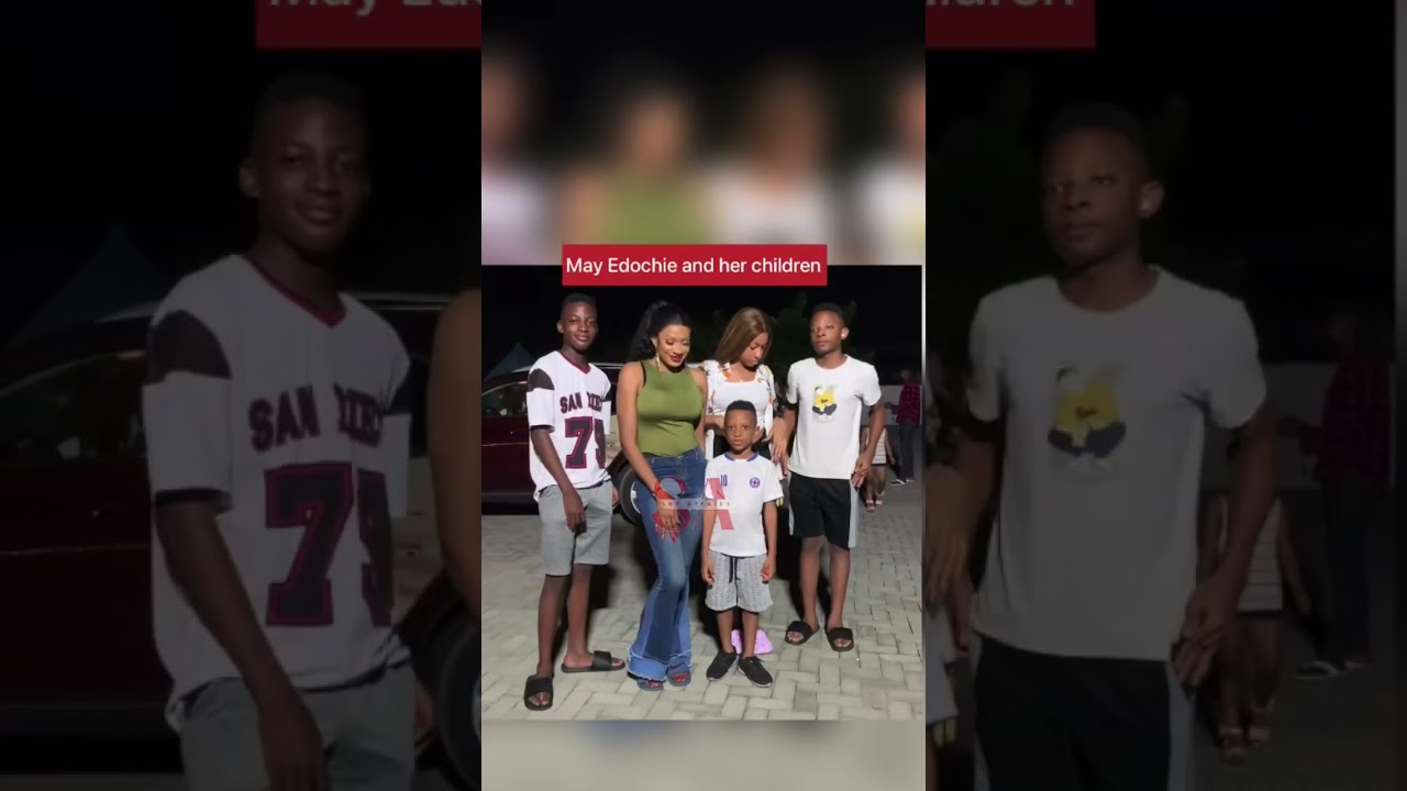 May Edochie and her children #nollywood #yuledochie #naija
