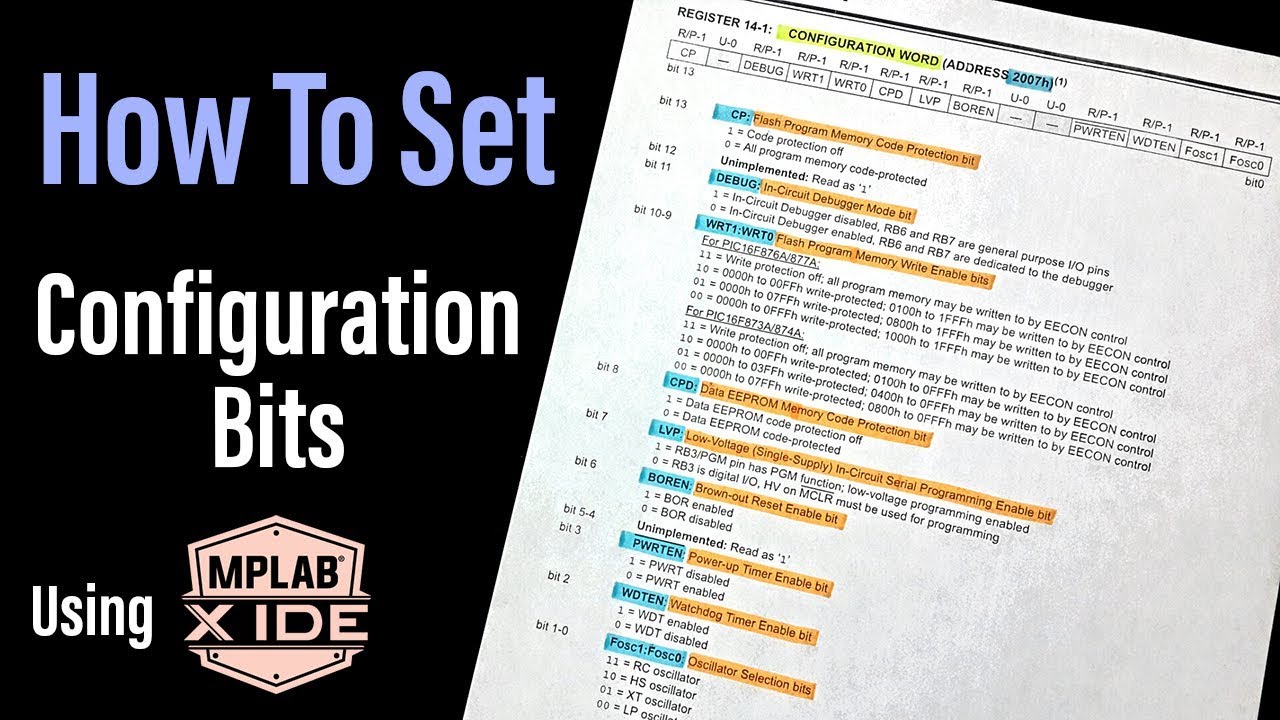 How To Set The Configuration Bits  Fuses  For PIC Microcontrollers | كورس برمجة ميكروكنترولر
