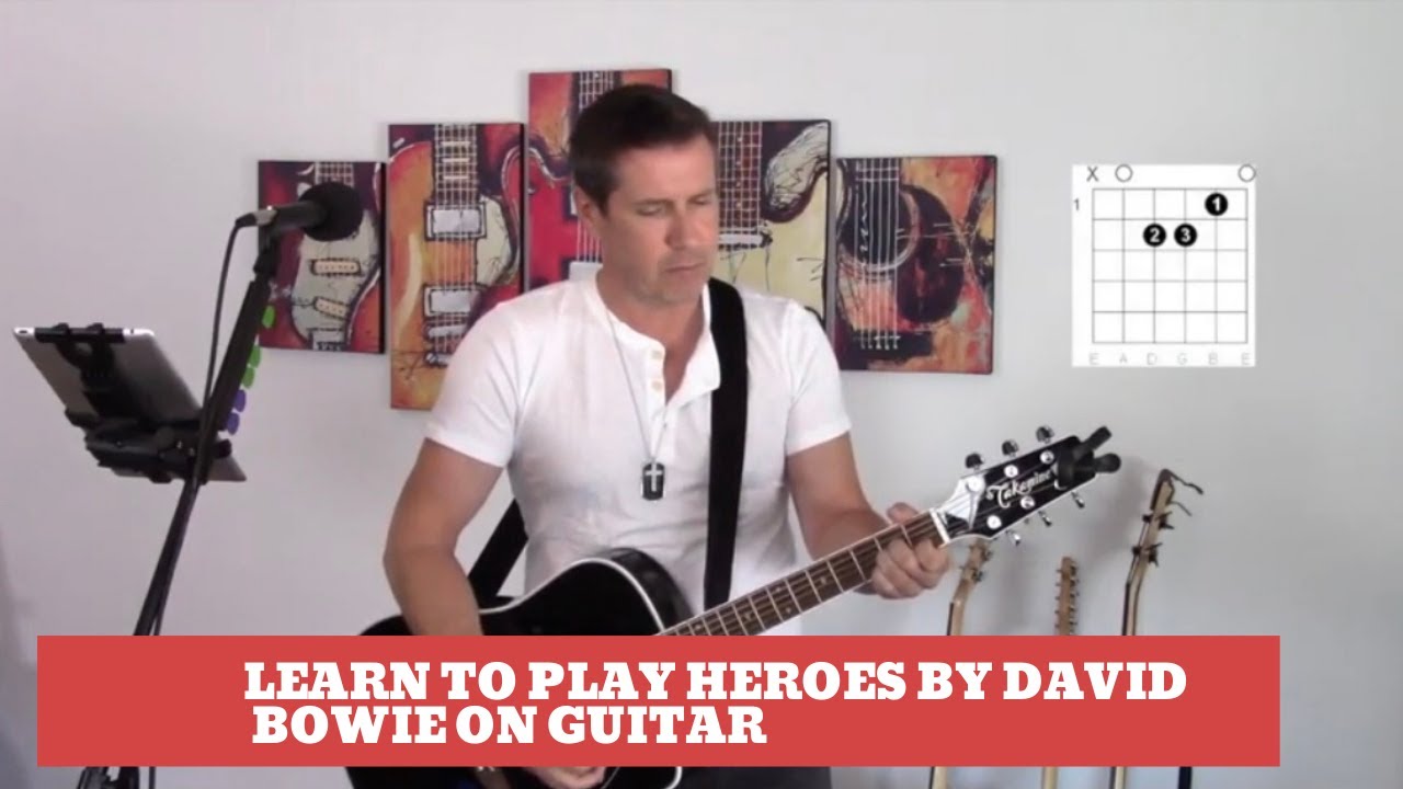How to play Heroes By David Bowie on guitar (Easy Guitar lesson and cover)