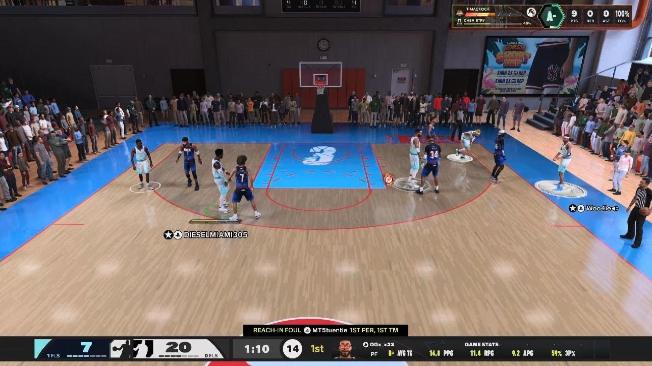 NBA 2K26. 6'9 SF Tracy McGrady 2 Way Sharpshooter Build. Solo Rec Gameplay Highlights.