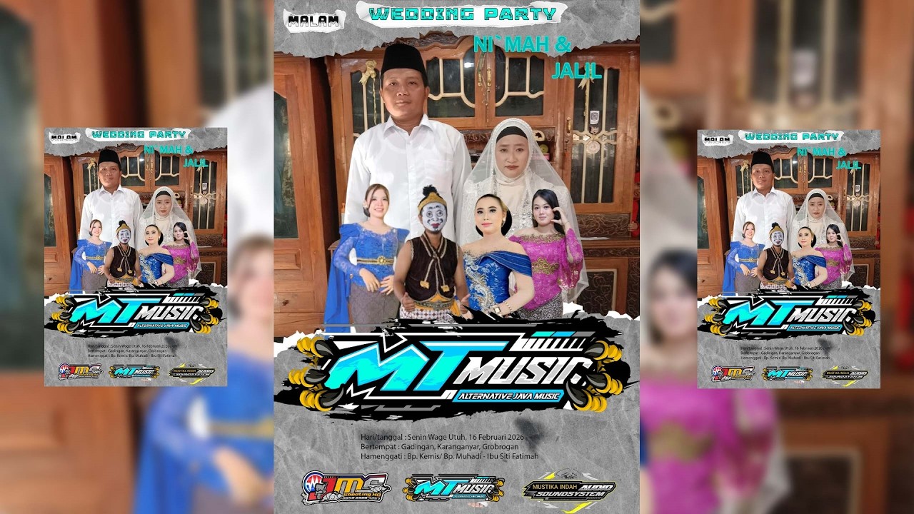 🔴📡LIVE CAMPURSARI MT MUSIK | MUSTIKA INDAH AUDIO | WEDDING NI'MAH & JALIL | GADINGAN, 15 FEB 2026