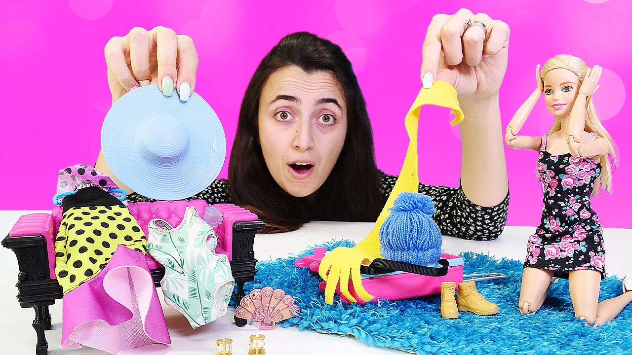 Barbie videoları ve Sevcan.  Barbie &uuml;lkeleri karıştırınca tatile yanlış bavul hazırlıyor