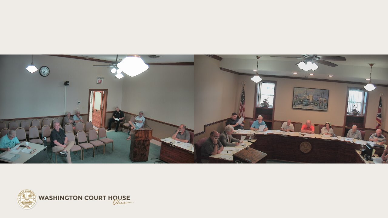 Washington Court House City Council Meeting June 25, 2025