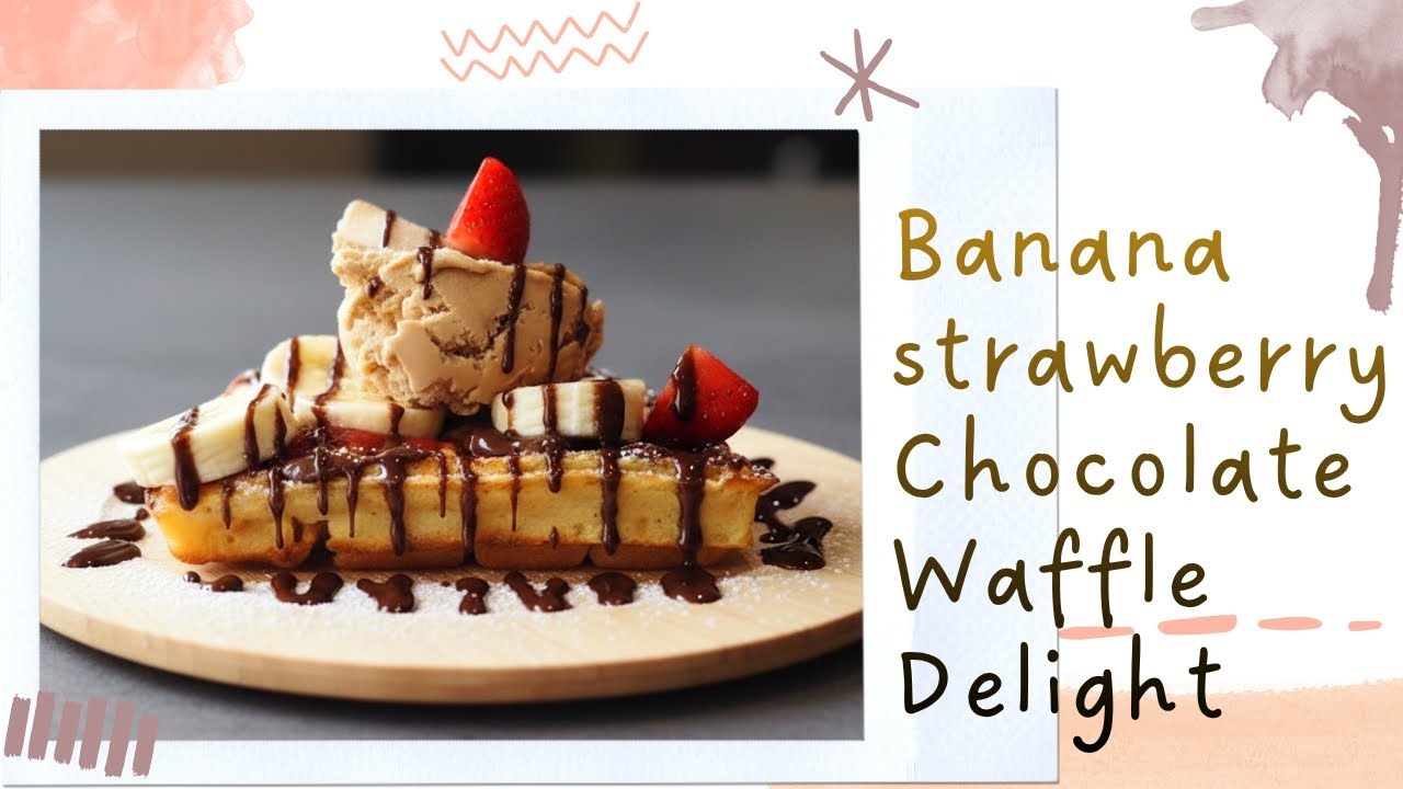 “Banana  Chocolate Waffle Delight  recipe ✨ Homemade, cheap, budget-friendly dessert❤️