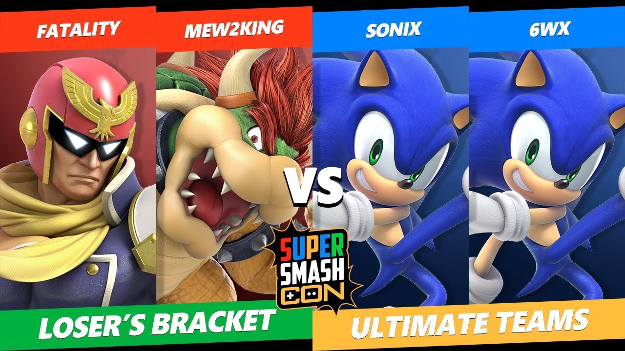 SSC 2019 SSBU Teams -  Fatality & Mew2king VS  Sonix & 6WX - Ultimate Loser's Top 12