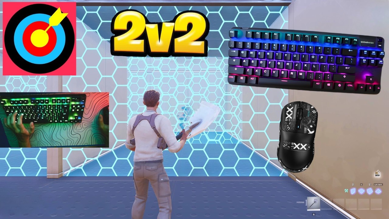 Fortnite 2v2 Piece Control😍 SteelSeries Apex Pro TKL ASMR💤