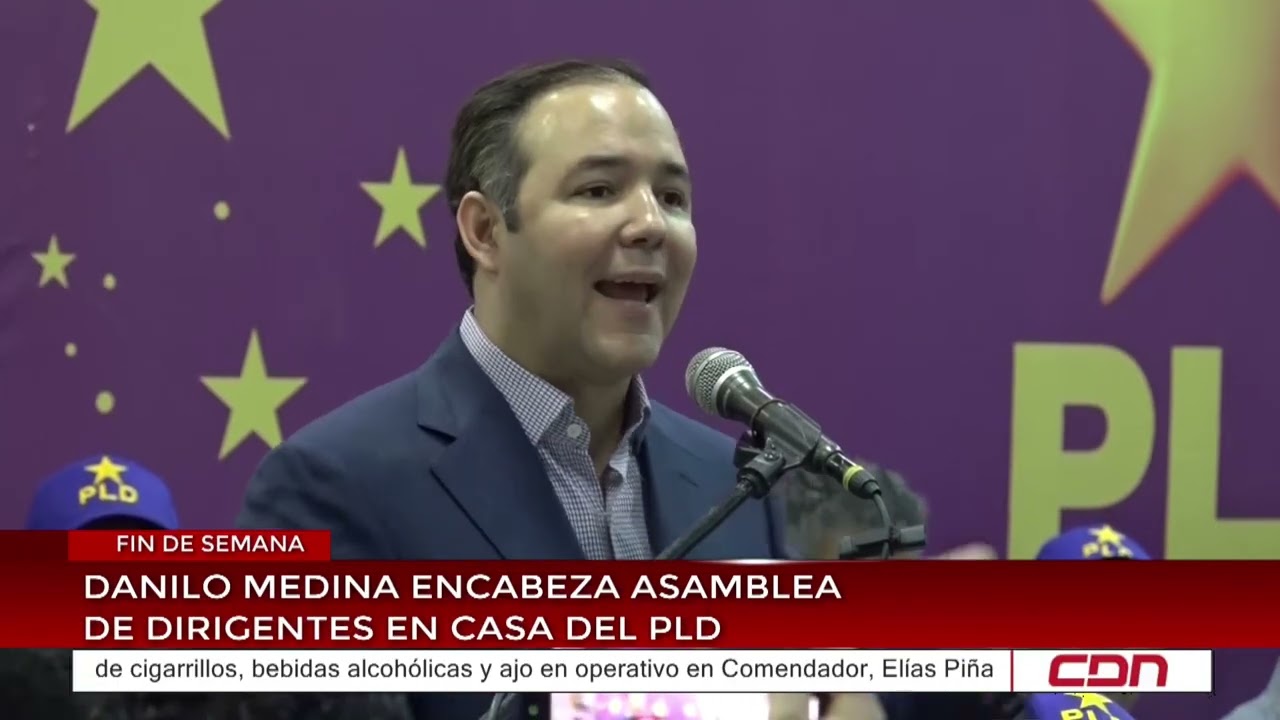 Danilo Medina encabeza asamblea de dirigentes en casa del PLD