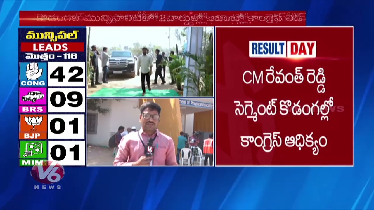 Congress Lead In Kodangal Municipality | CM Revanth Reddy | Municipal Results 2026 | V6 News