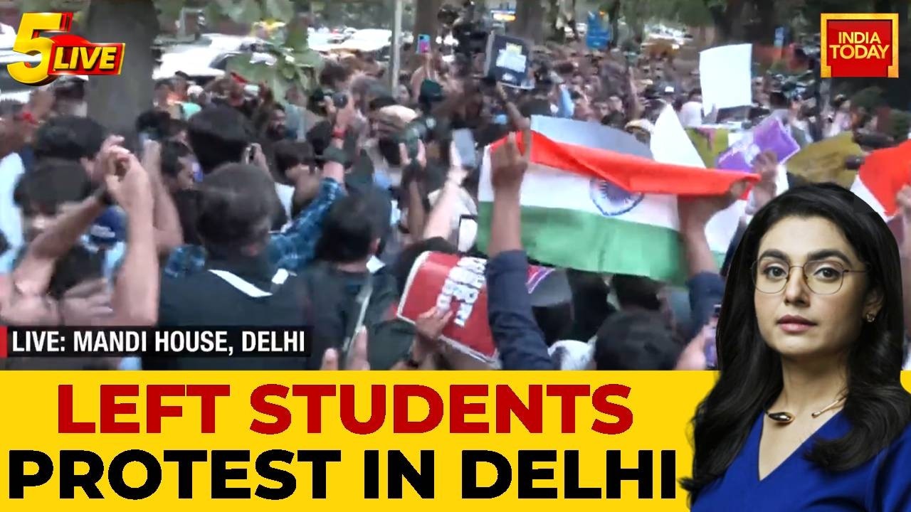 Face-Off: Left Leaders Detained, Students Protest At Mandi House Amid Massive Security | CJP Stir