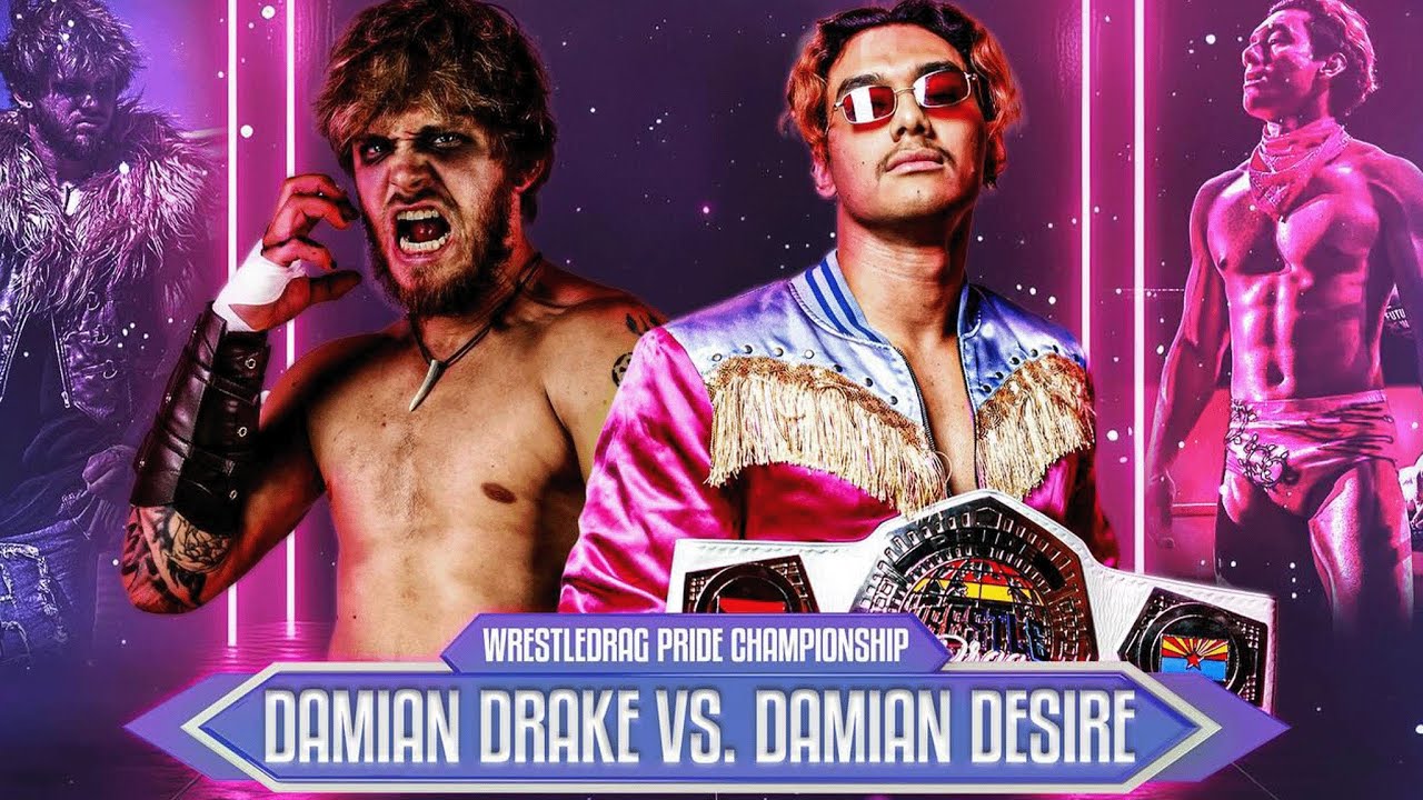 FULL MATCH Wrestledrag Pride Championship! Damian Desire vs Damian Drake - Pride Week