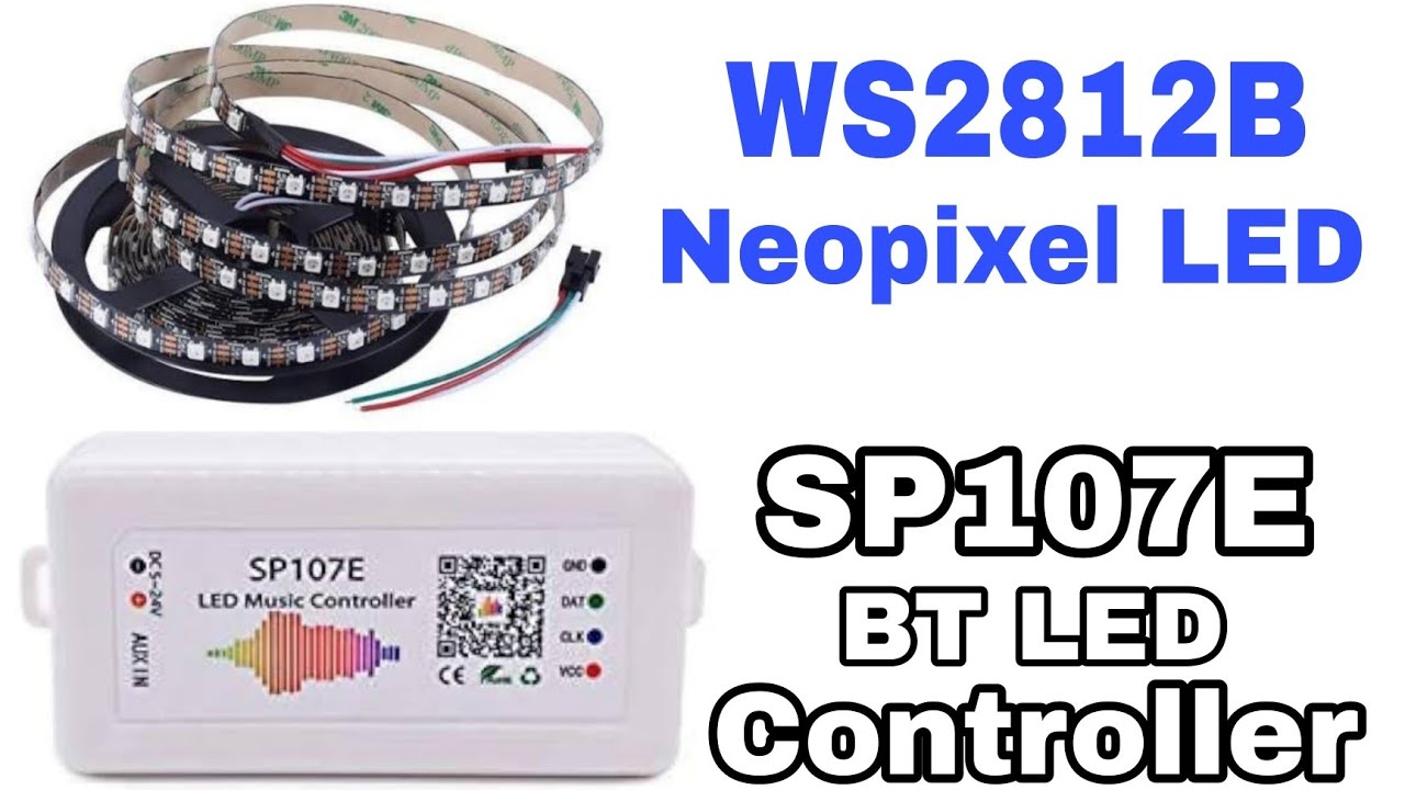 WS2812B Neopixel LED Strip operat SP107E Controller #ws2812b #automobile #led #ledlight  #Hobbyist