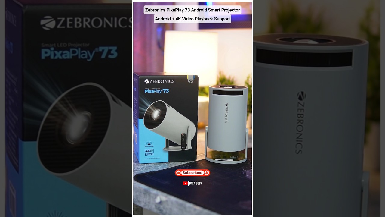 Best Budget 4K Android Projector | ZEBRONICS PIXAPLAY 73 Smart Projector, WIFI, Bluetooth, Apps