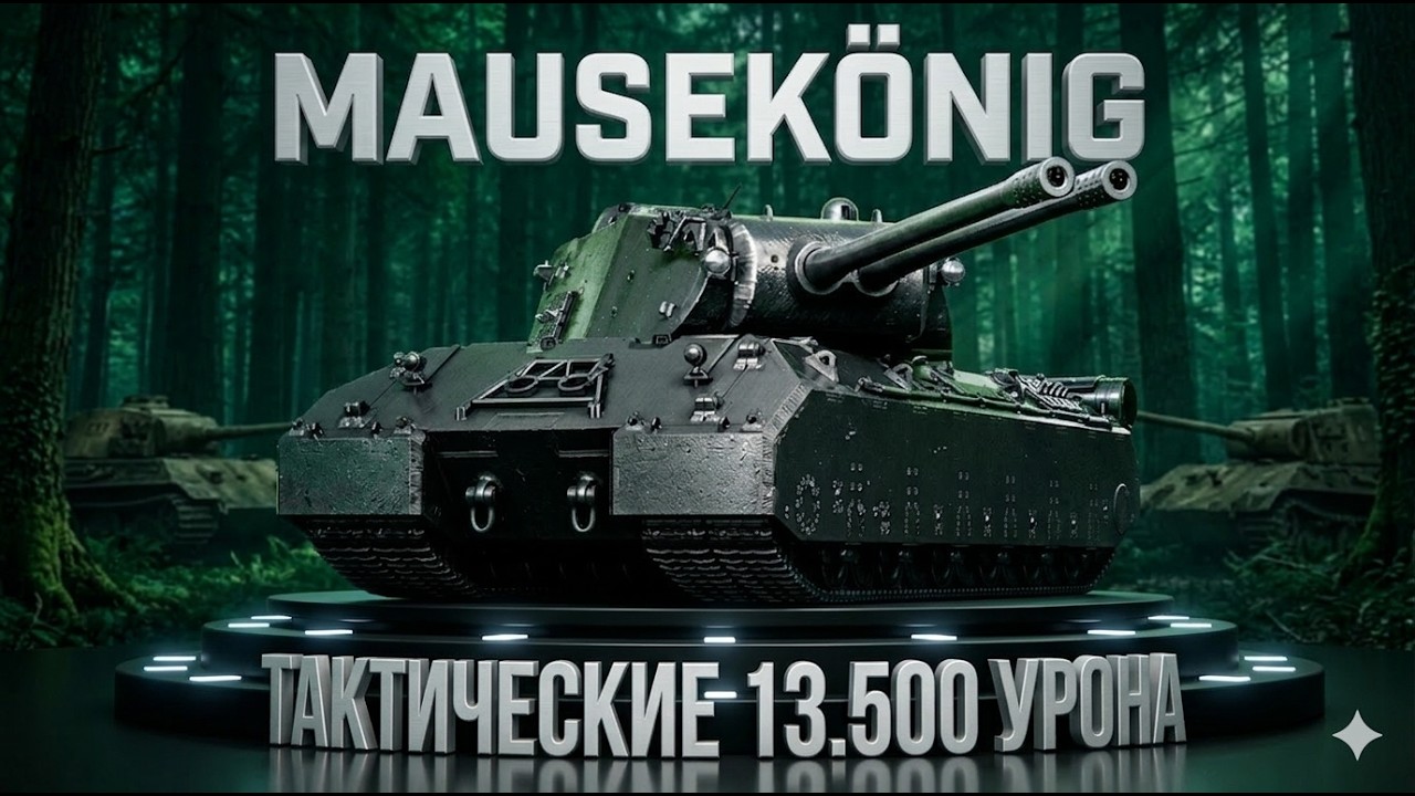 MAUSEKÖNIG — Тактические 13 500 урона | Оставляю Вражеские Шотные Танки