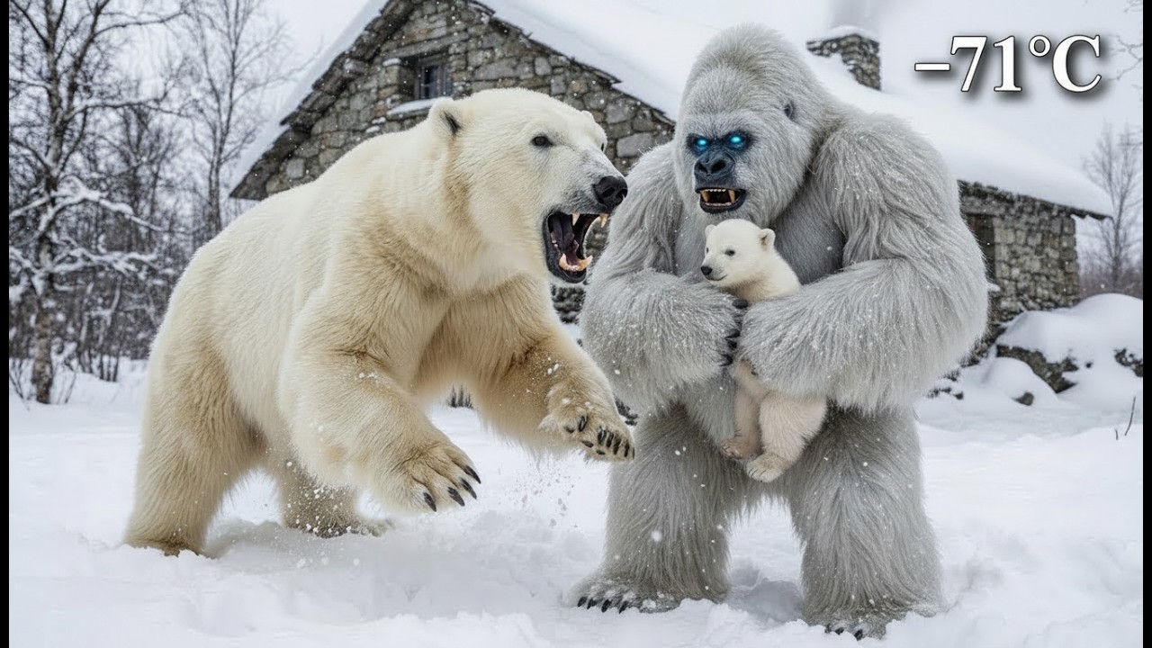 Yeti saved Polar Bear Cub from a brutal Siberian blizzard... Then what happens will shock you