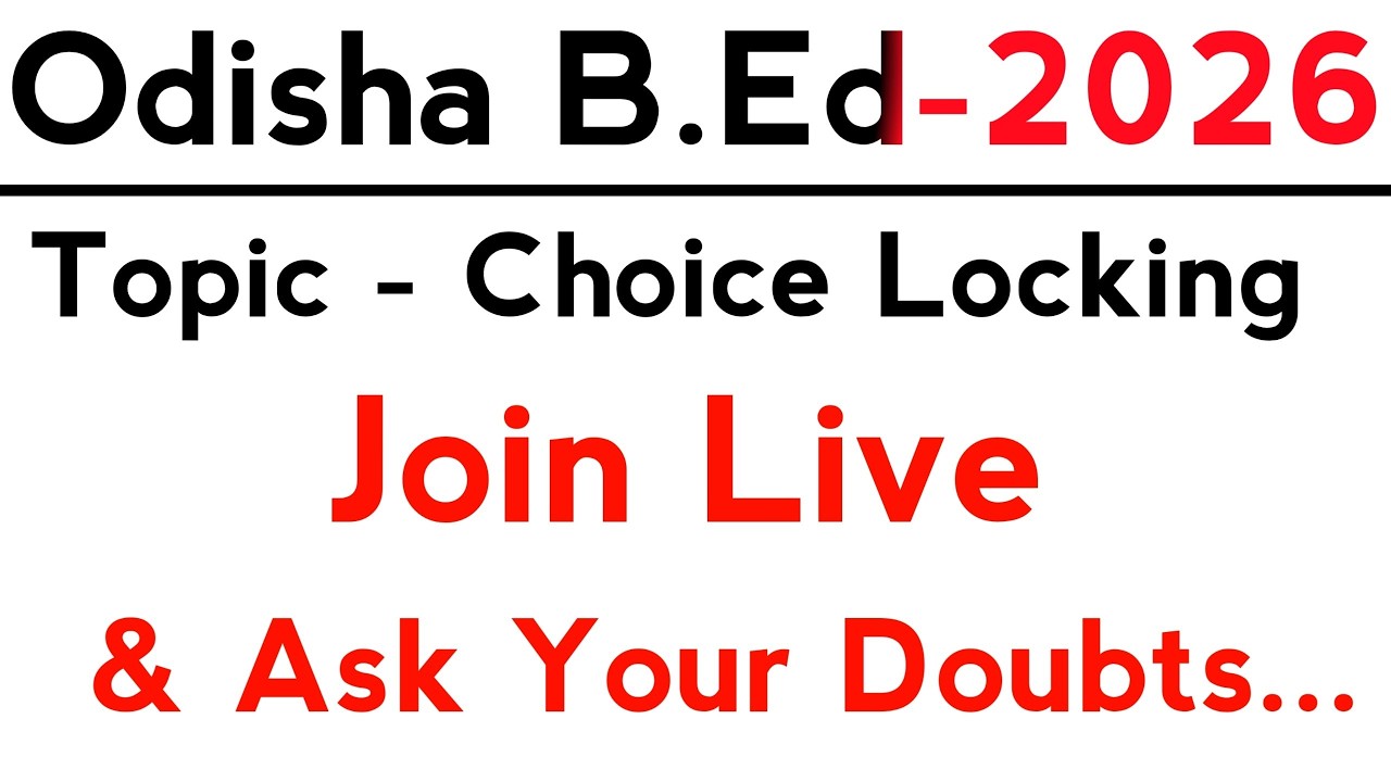 BEd Choice Locking 2026 Join live and ask your doubts  | Master Brain IQ
