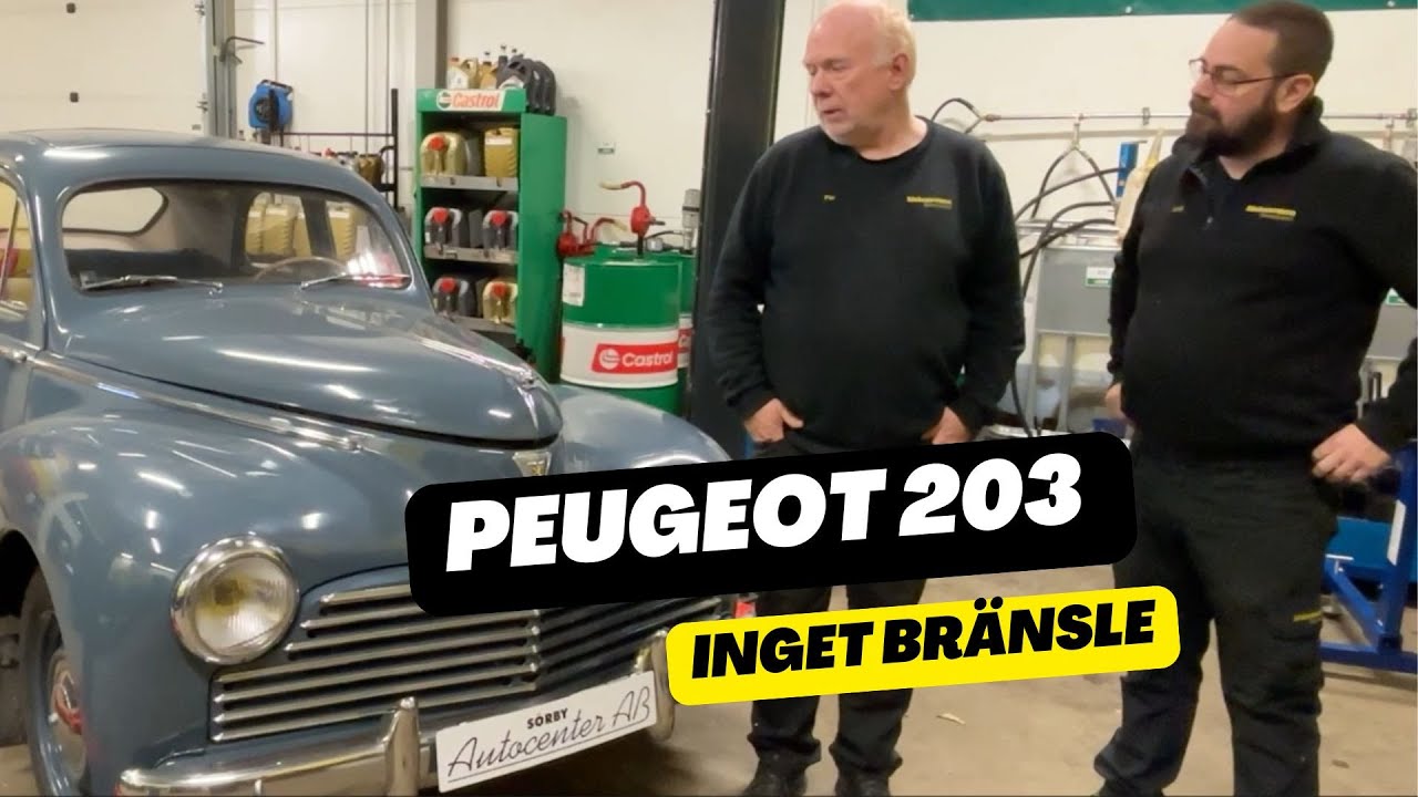 PEUGEOT 203 1953 Inne på  verkstaden.