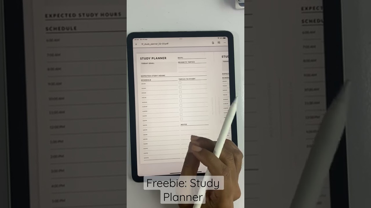 Freebie: Study Planner #printables #plannercommunity #planneraddict #studyplanner