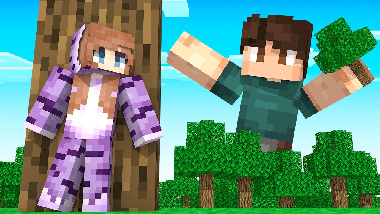 TINY vs GIANT Hide and Seek in Minecraft