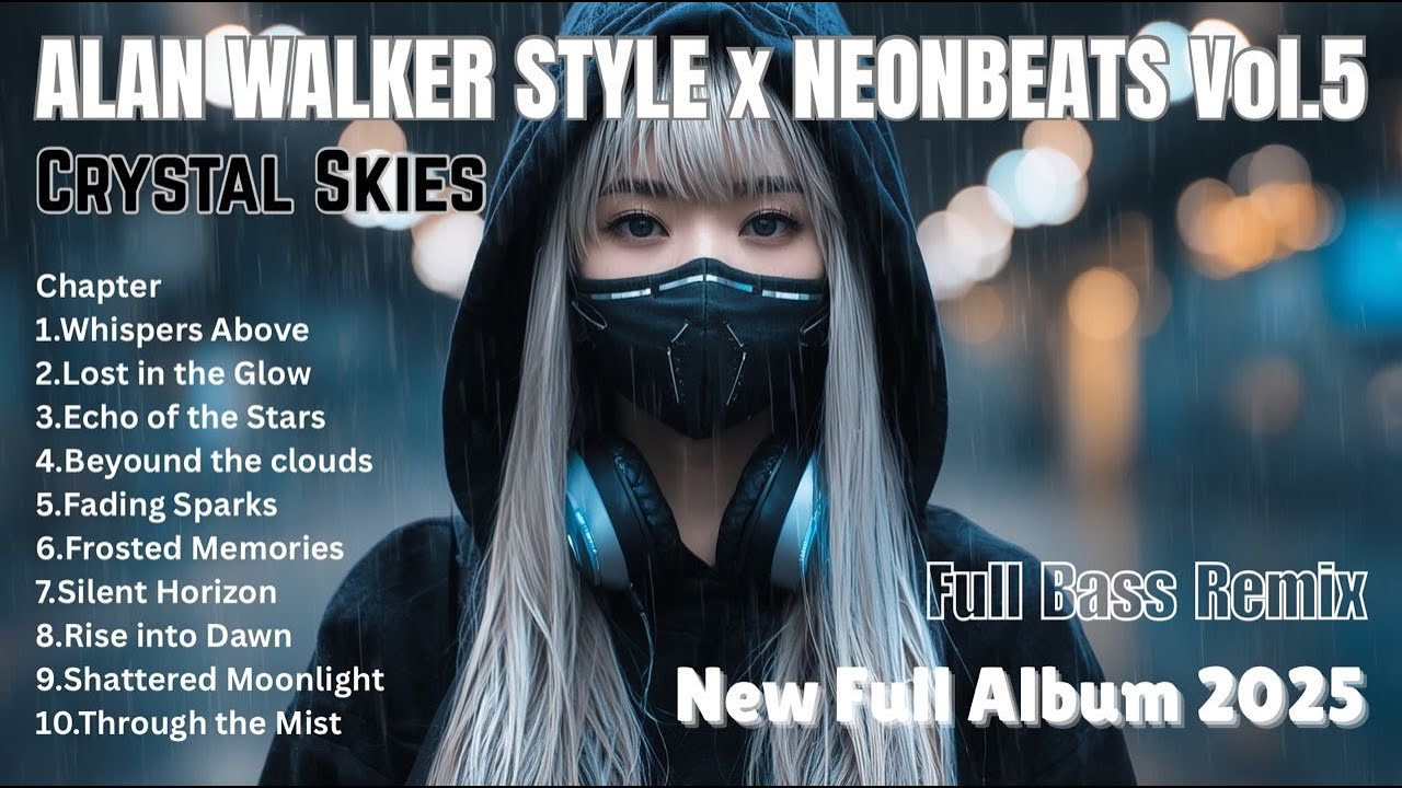 ALAN WALKER STYLE x NEONBEATS Vol.5 | Crystal Skies | New Full Album 2025 [Full Bass Remix]