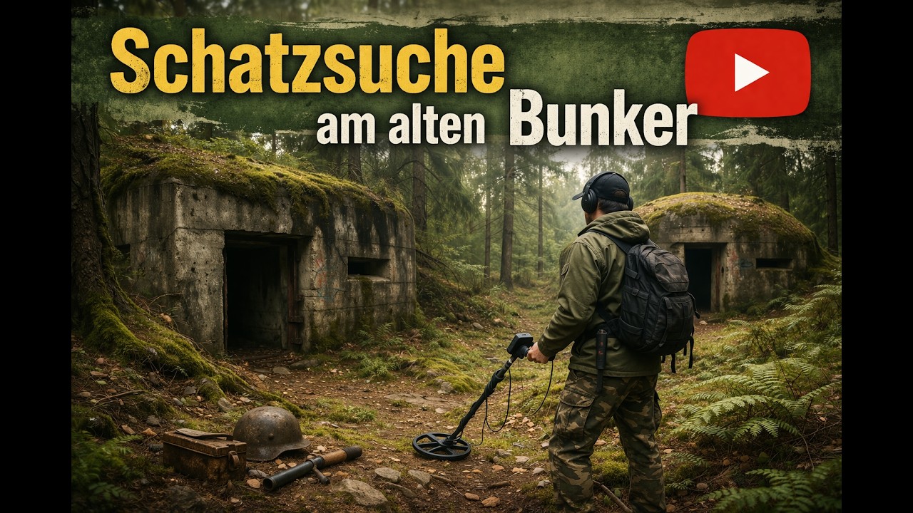 Re-Upload / Schatzsuche am Wehrmachts Bunker mit dem Metalldetektor