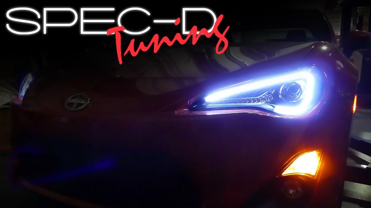 SPECDTUNING INSTALLATION VIDEO: 2013 SCION FR-S LED PROJECTOR HEADLIGHTS