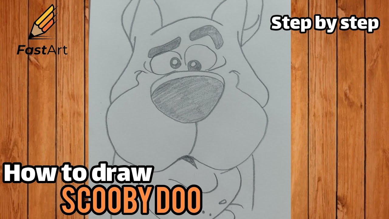 How to draw Scooby Doo step by step and easy