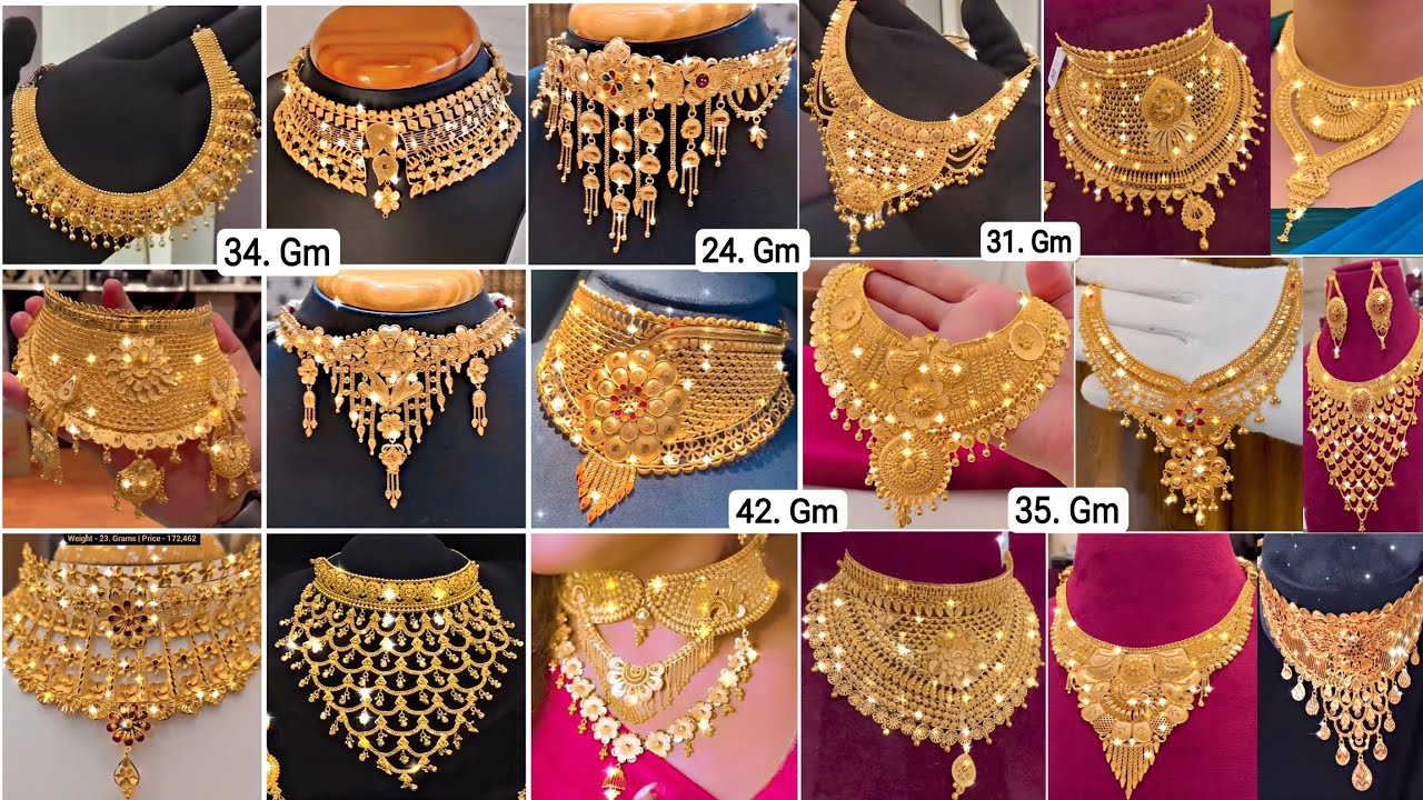 Fancy Necklace Set | Gold Choker Necklace Designs 2024 |Gold Necklace Design |Necklace Set #vlog #65