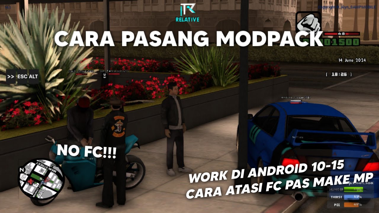 CARA PASANG MODPACK DI ANDROID 14 TANPA FC! | CARA MENGATASI FC SAAT PASANG MODPACK Gta Samp