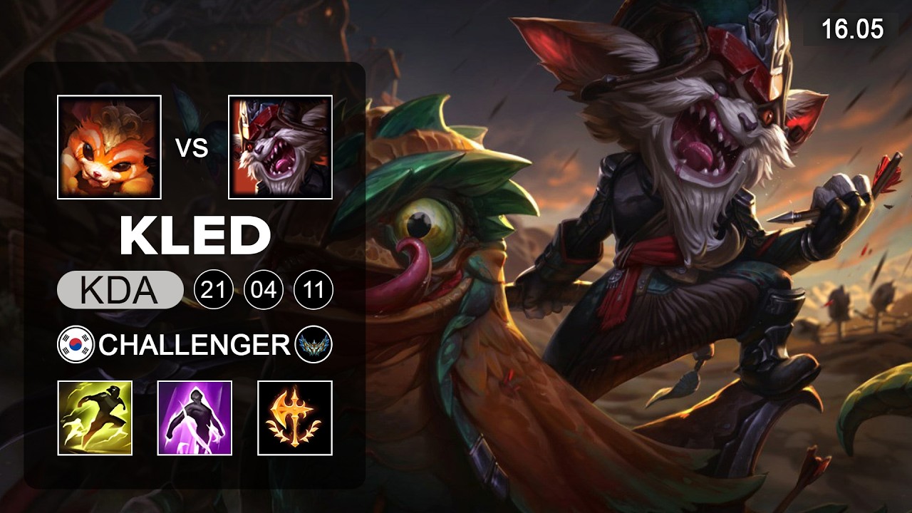 Kled vs Gnar Top - KR Challenger - Patch 16.05 Season 16