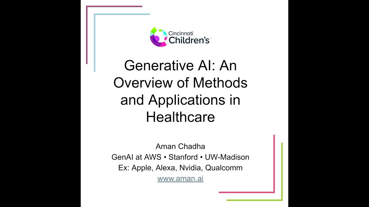Generative AI: An Overview of Methods and Applications in Healthcare &bull; Talk @ UofCincinnati