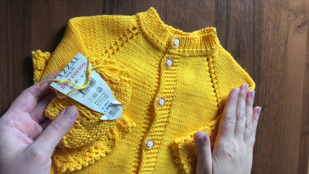 Летняя кофточка для девочки на 3-4 годика. Кофта Детская спицами. Gazzal Baby Cotton
