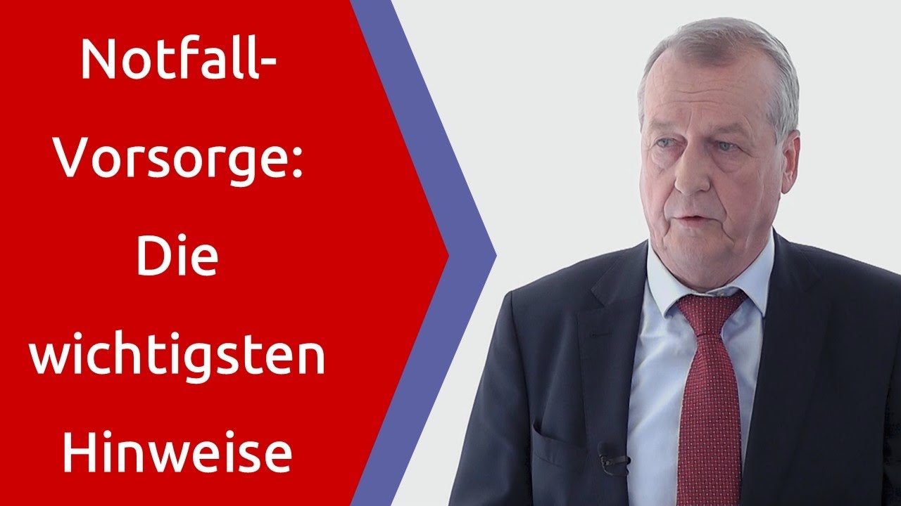 Notfallvorsorge - das müssen Sie unbedingt bei der Notfallvorsorge beachten