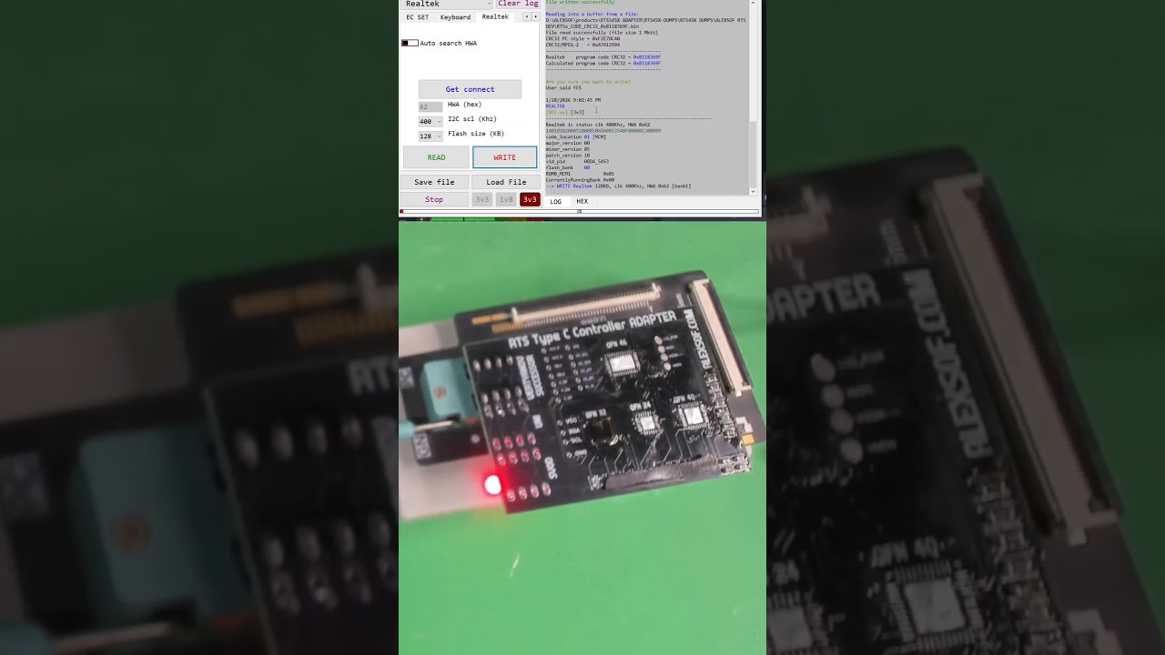 RTS54Xx Adapter new version Development in progress QFN-46 , QFN24, QFN32, QFN40, SUCCESSOR, SVOD