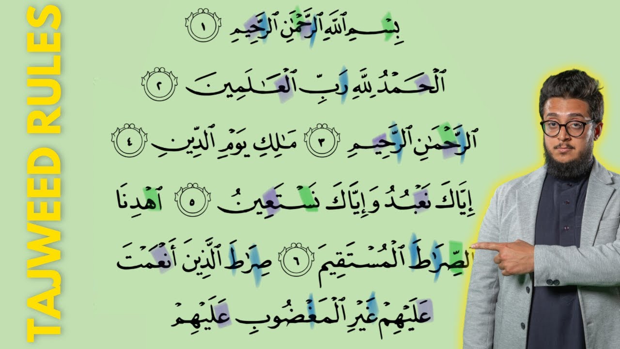 Learn how to read surah Fatiha with Tajweed