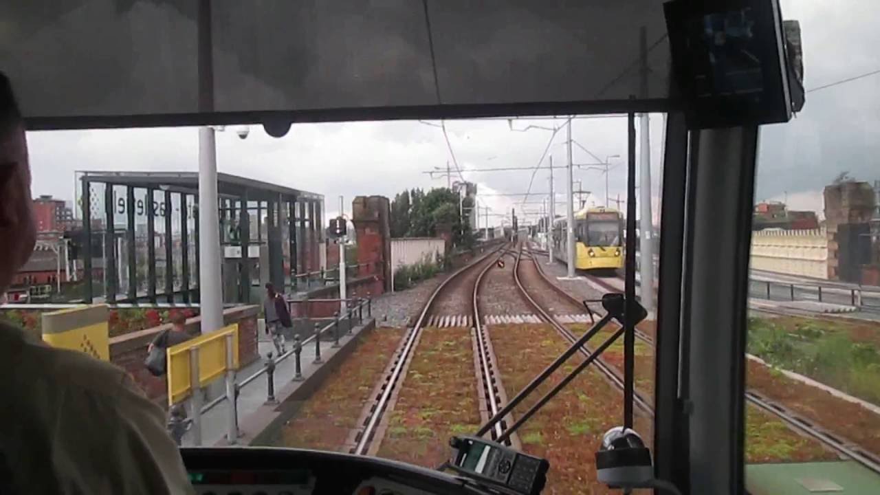 Metrolink Driver's Eye View - Deansgate-Castlefield to Exchange Quay - Eccles Line
