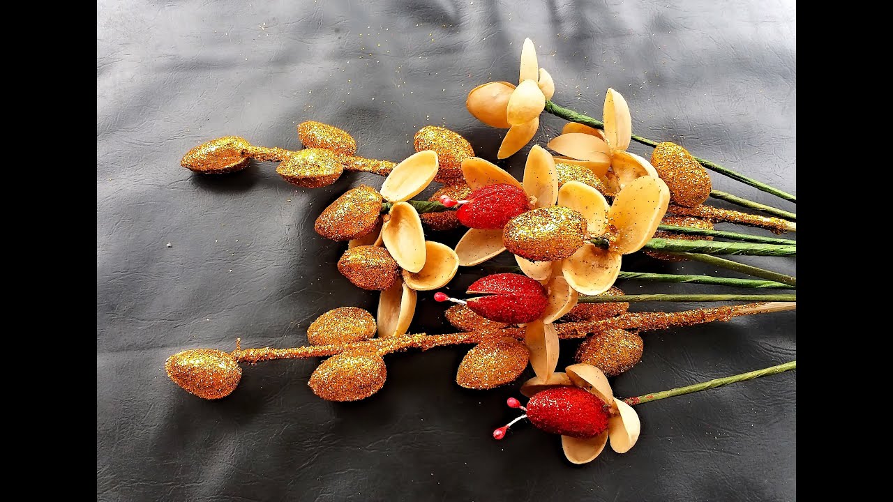 Making of flower using Pista/Pistachio shell | Best out of waste