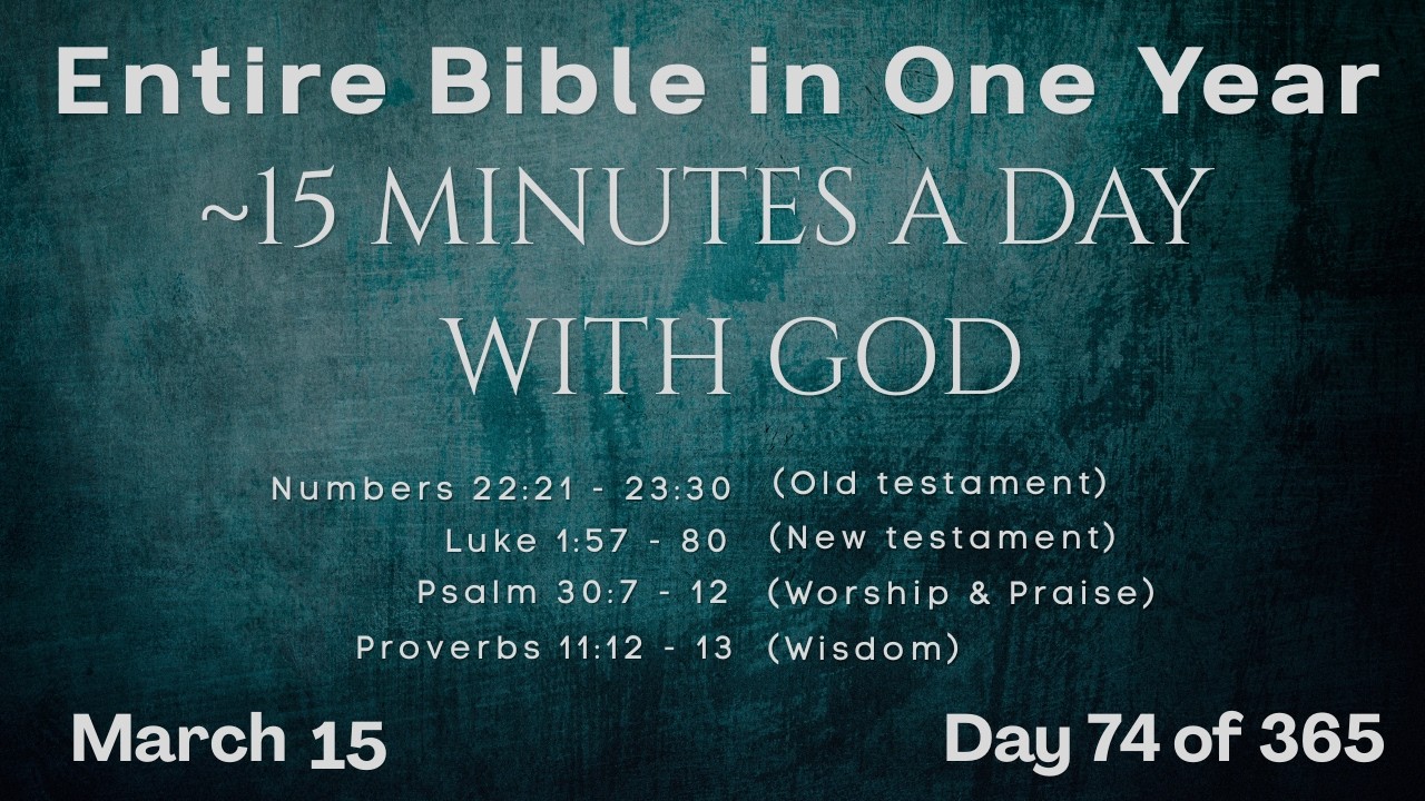March 15 - Entire Bible in One Year (~15 min/day audio) | Bible Global 365