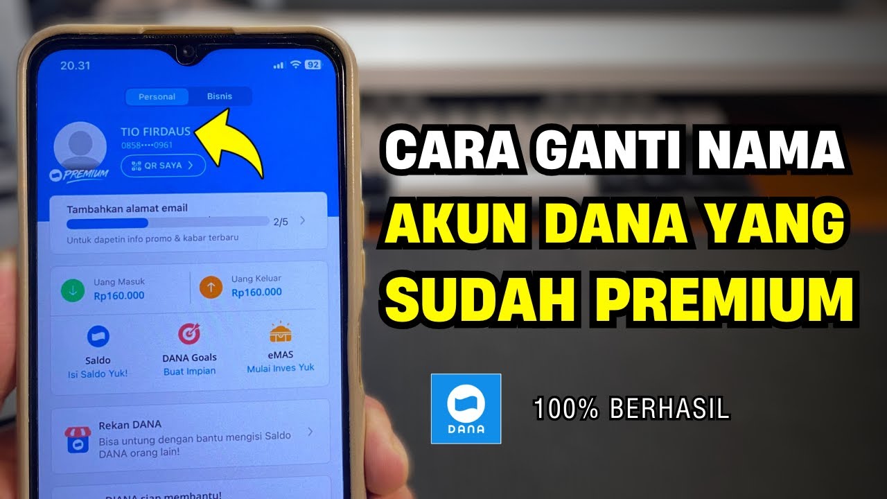 Cara Ganti Nama Akun DANA yang Sudah Premium
