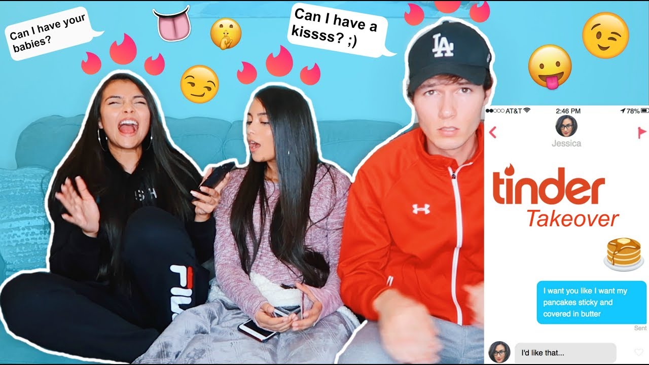 Taking Over Our BROTHERS Tinder! Feat. Zach Justice | MontoyaTwinz